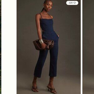 Pilcro Open-Back Denim Jumpsuit